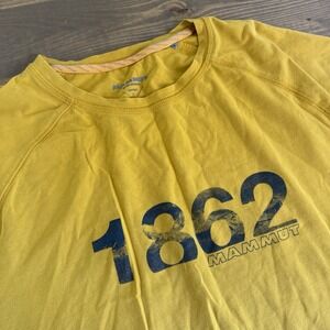 Mammut Swiss Design Women's Large Yellow 1862 Crewneck‎ Short Sleeve Tee T-Shirt